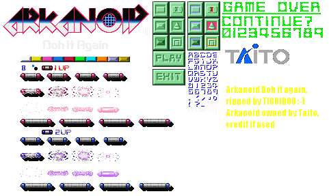 Sprite de la paleta de Arkanoid